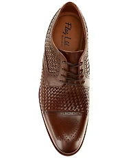 Flag LTD. Men's Harmon Woven Leather Cap Toe Dress Oxfords