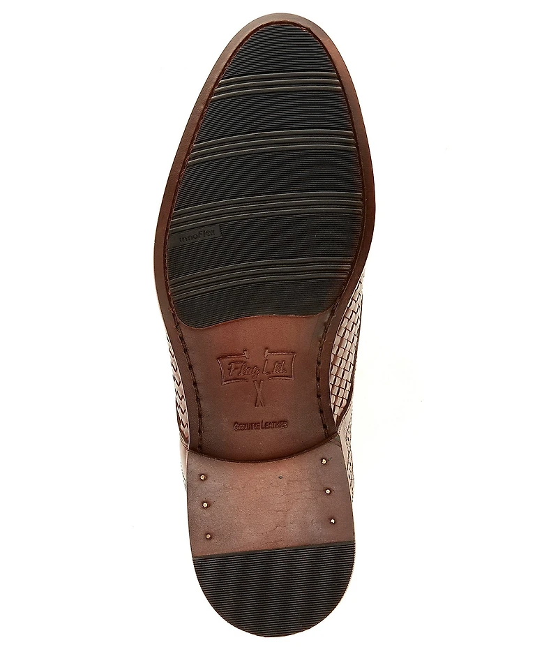 Flag LTD. Men's Harmon Woven Leather Cap Toe Dress Oxfords