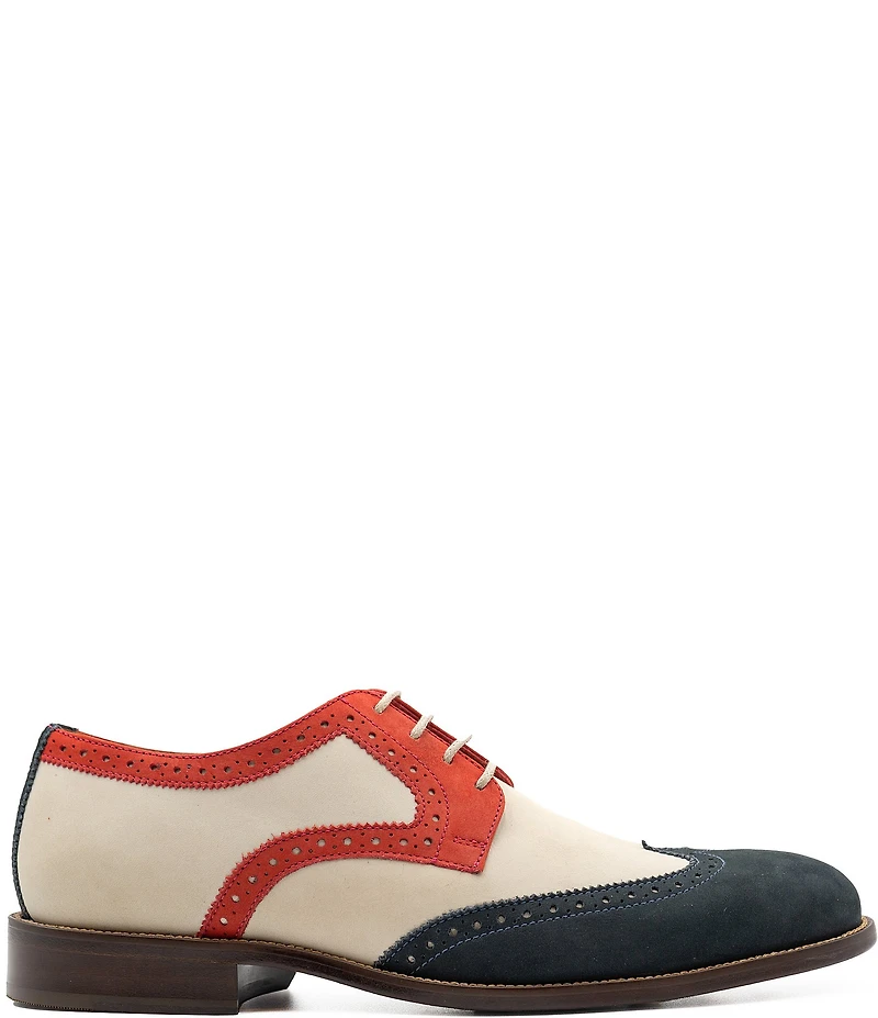 Flag LTD. Men's Kent Leather Patriot Wingtip Brogue Dress Oxfords