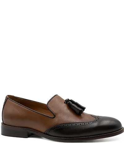 Flag LTD. Men's Kent Leather Wing Tip Tassel Loafers