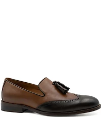 Flag LTD. Men's Kent Leather Wing Tip Tassel Loafers