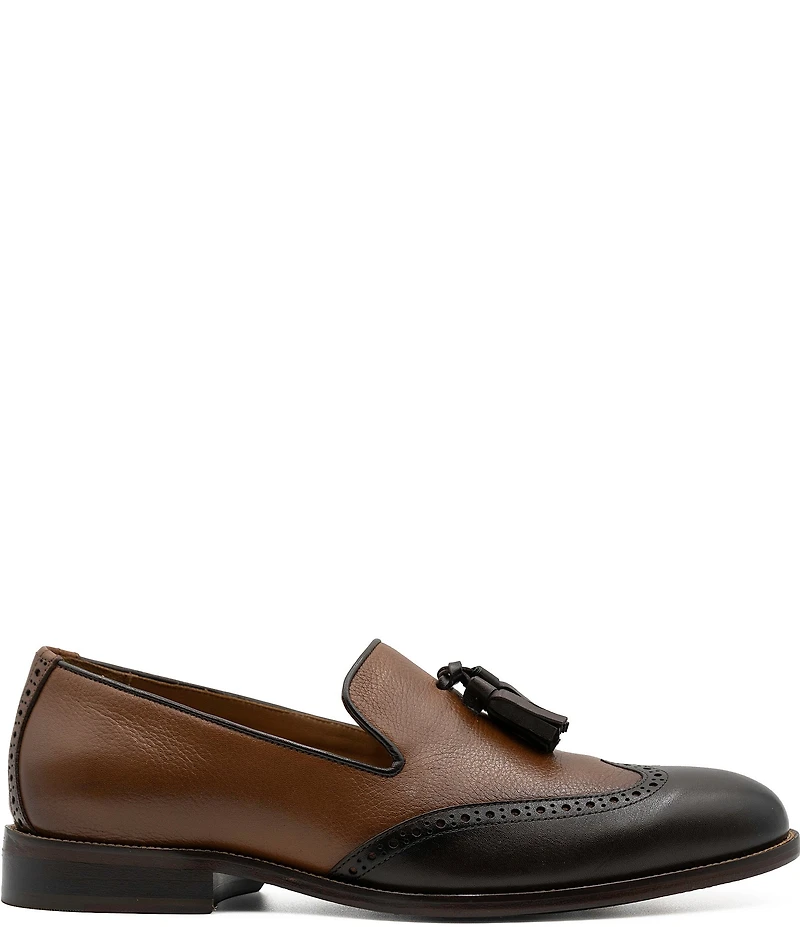Flag LTD. Men's Kent Leather Wing Tip Tassel Loafers