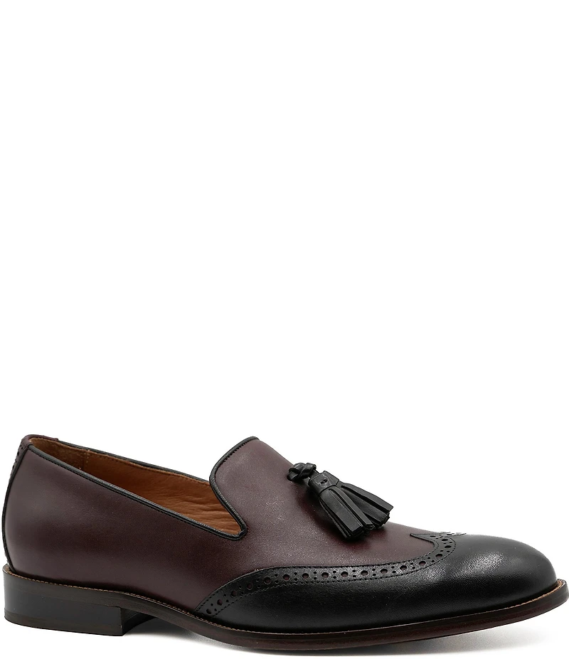 Flag LTD. Men's Kent Leather Wing Tip Tassel Loafers