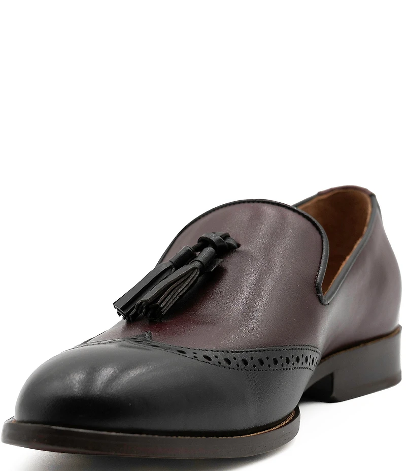 Flag LTD. Men's Kent Leather Wing Tip Tassel Loafers