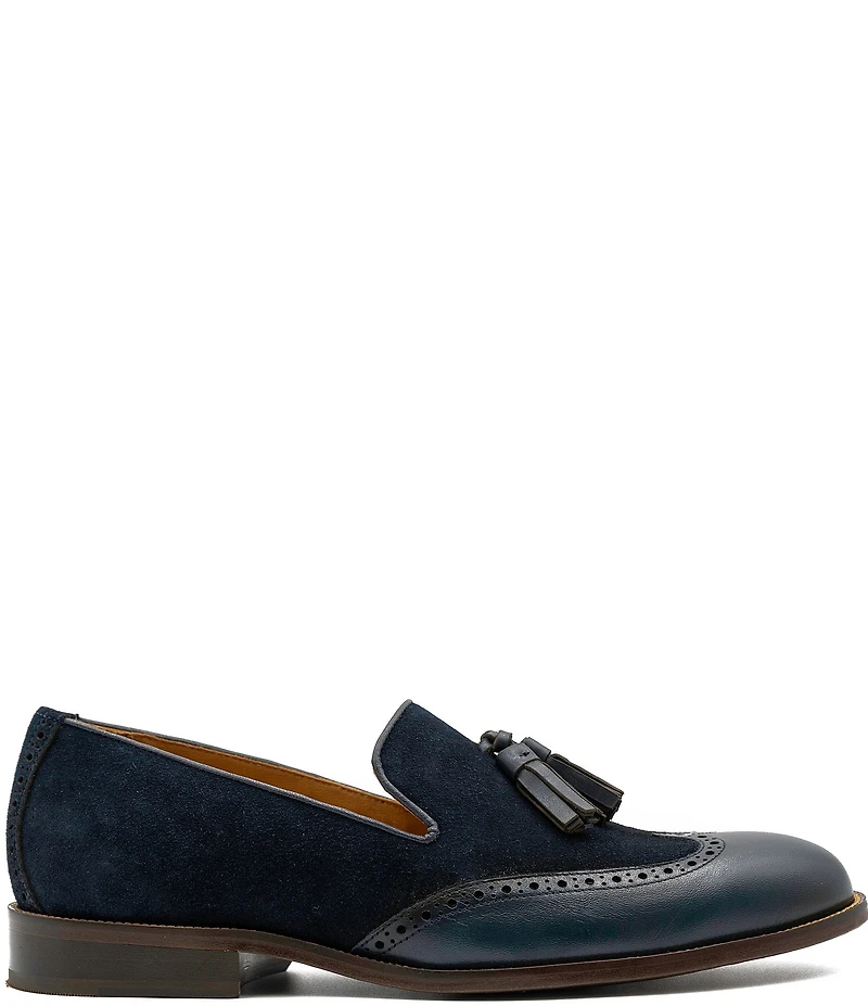 Flag LTD. Men's Kent Suede Wingtip Tassel Loafers