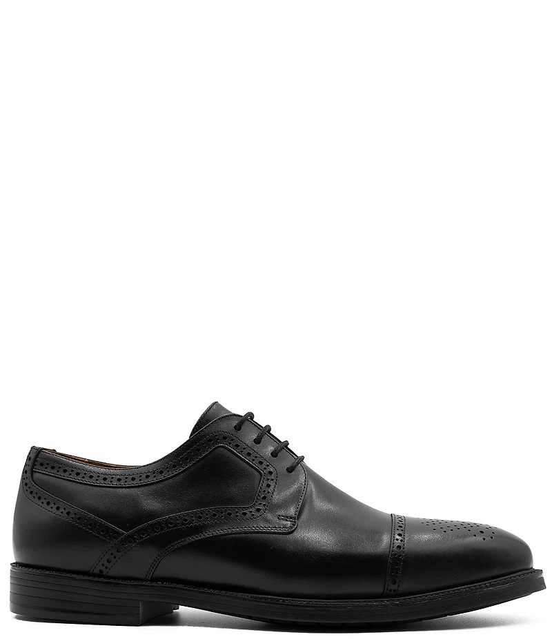 Flag LTD. Men's Marcus Leather Brogue Detail Cap Toe Dress Oxfords