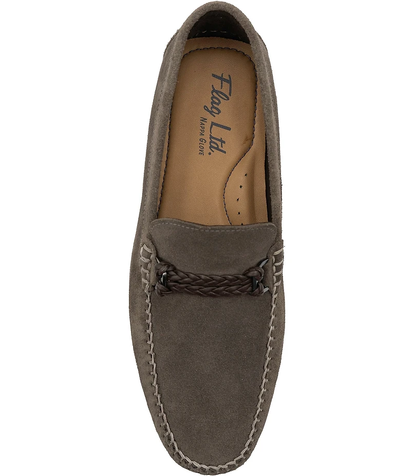 Flag LTD. Men's Mario Braid Bit Suede Loafer Drivers