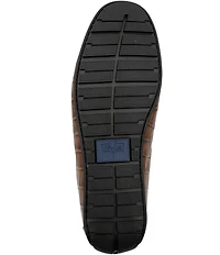 Flag LTD. Men's Mario Crocodile Embossed Leather Penny Loafer Drivers