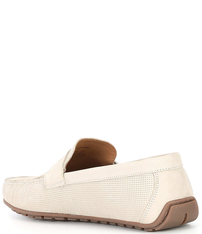 Flag LTD. Men's Mario Embossed Leather Penny Loafer Drivers