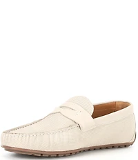 Flag LTD. Men's Mario Embossed Leather Penny Loafer Drivers