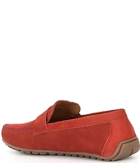 Flag LTD. Men's Mario Embossed Leather Penny Loafer Drivers