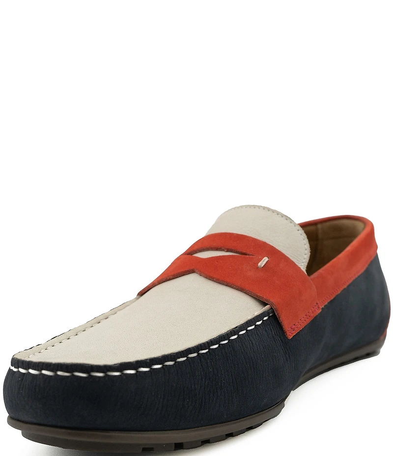 Flag LTD. Men's Mario Leather Patriot Penny Loafer Drivers