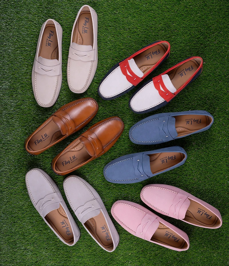 Flag LTD. Men's Mario Nubuck Leather Penny Loafer Drivers