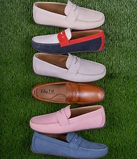 Flag LTD. Men's Mario Nubuck Leather Penny Loafer Drivers