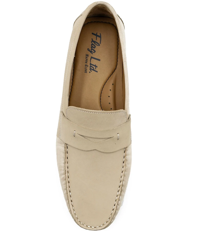 Flag LTD. Men's Mario Nubuck Leather Penny Loafer Drivers