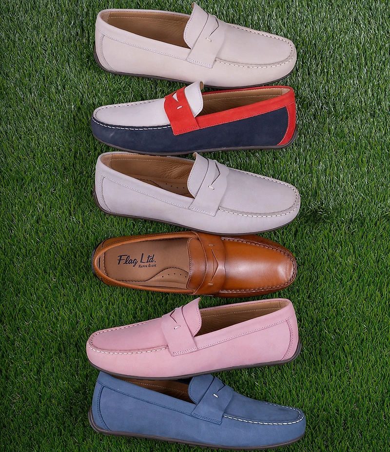 Flag LTD. Men's Mario Leather Driver Penny Loafers