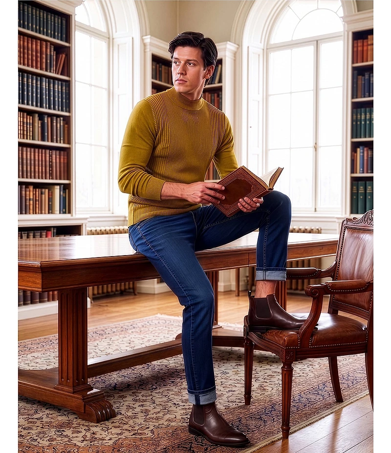 Flag LTD. Men's Monroe Leather Side Zip Dress Boots