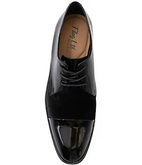 Flag LTD. Men's Nathan Cap Toe Leather and Velvet Combination Dress Oxfords