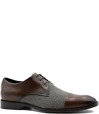 Flag LTD. Men's Nathan Leather and Linen Cap Toe Dress Oxfords