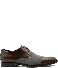 Flag LTD. Men's Nathan Leather and Linen Cap Toe Dress Oxfords