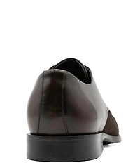 Flag LTD. Men's Nathan Leather Cap Toe and Crocodile Embossed Suede Dress Oxfords