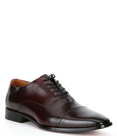 Flag LTD. Men's Noble Leather Brogue Detail Cap Toe Dress Shoes