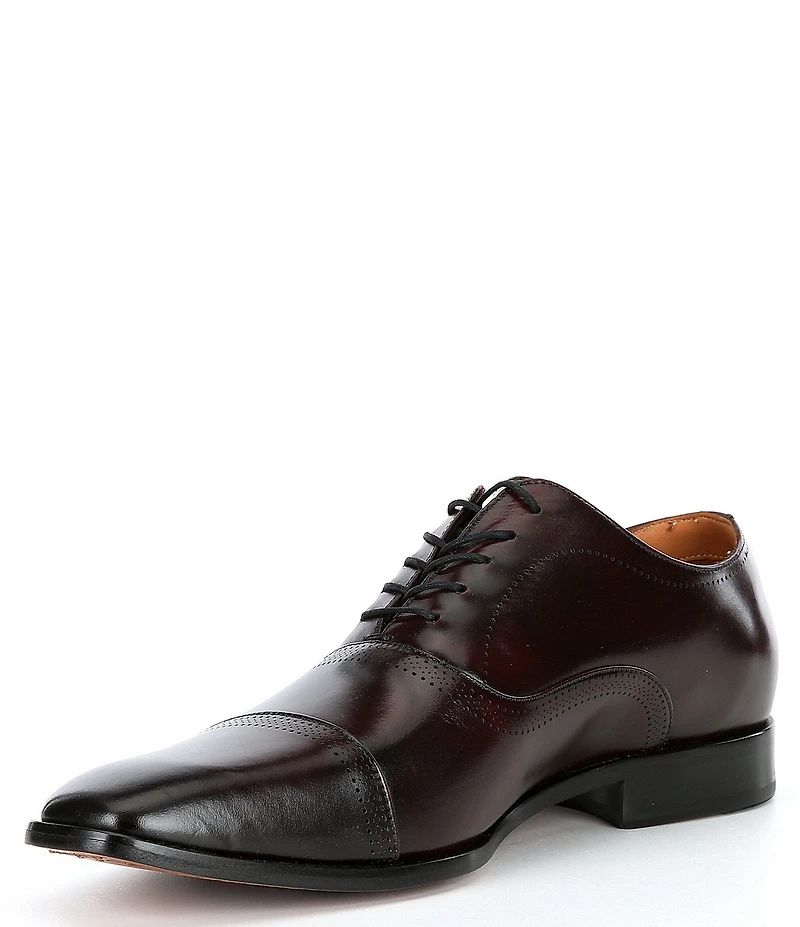 Flag LTD. Men's Noble Leather Brogue Detail Cap Toe Dress Shoes