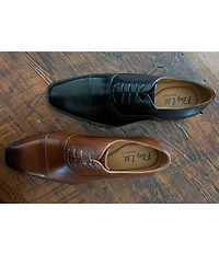 Flag LTD. Men's Noble Leather Brogue Detail Cap Toe Dress Shoes