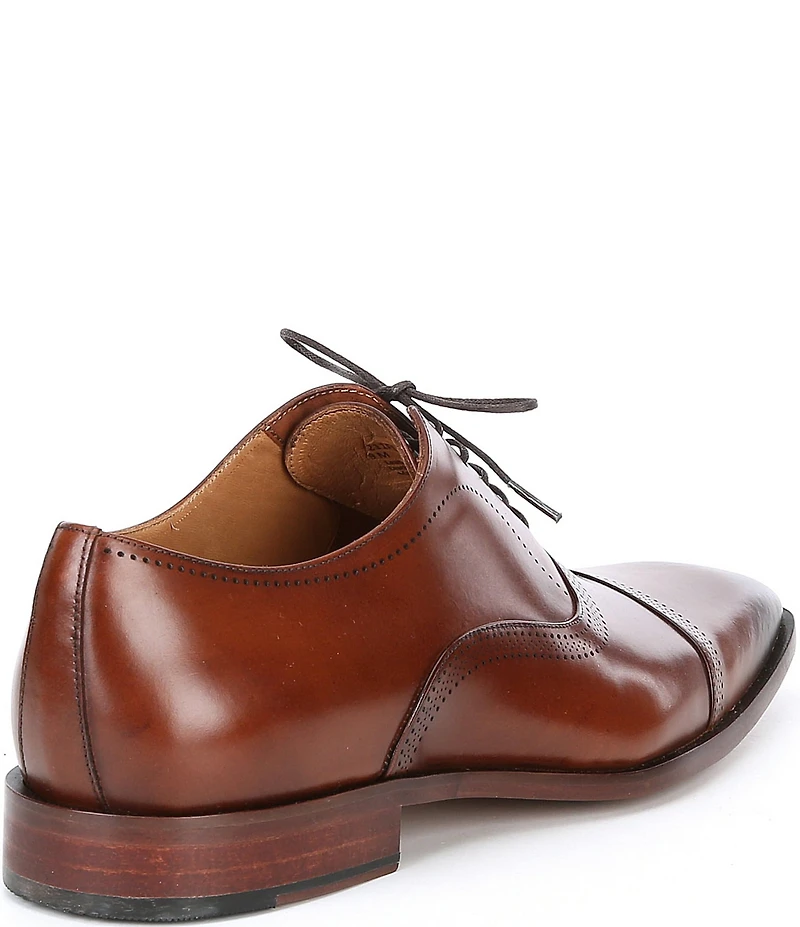 Flag LTD. Men's Noble Leather Brogue Detail Cap Toe Dress Shoes