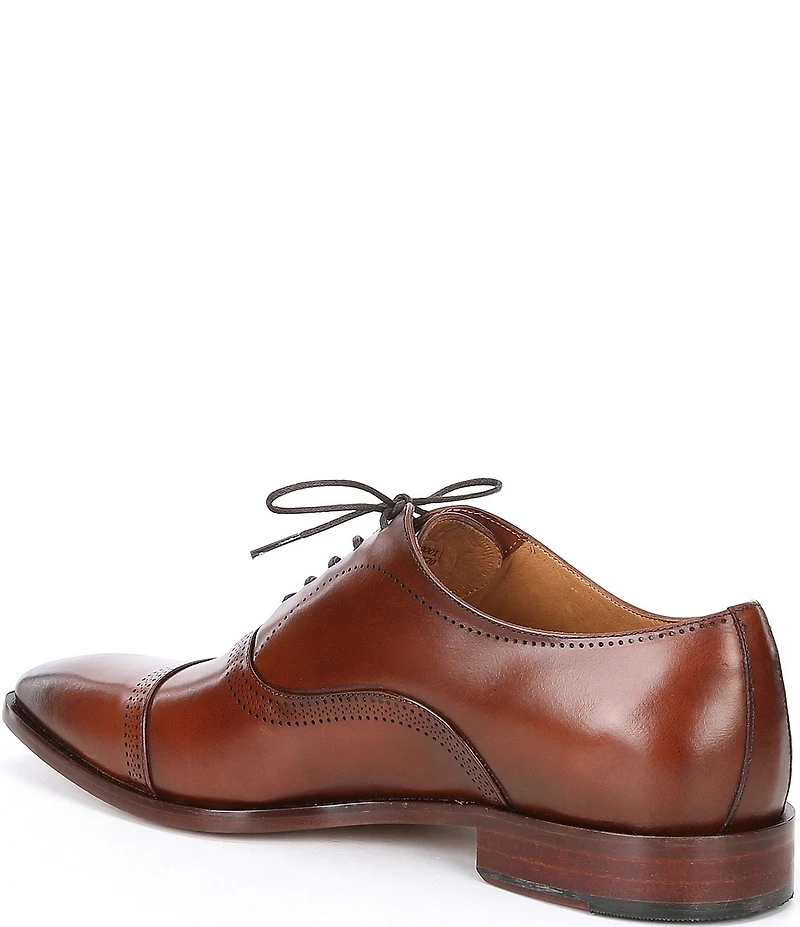 Flag LTD. Men's Noble Leather Brogue Detail Cap Toe Dress Shoes