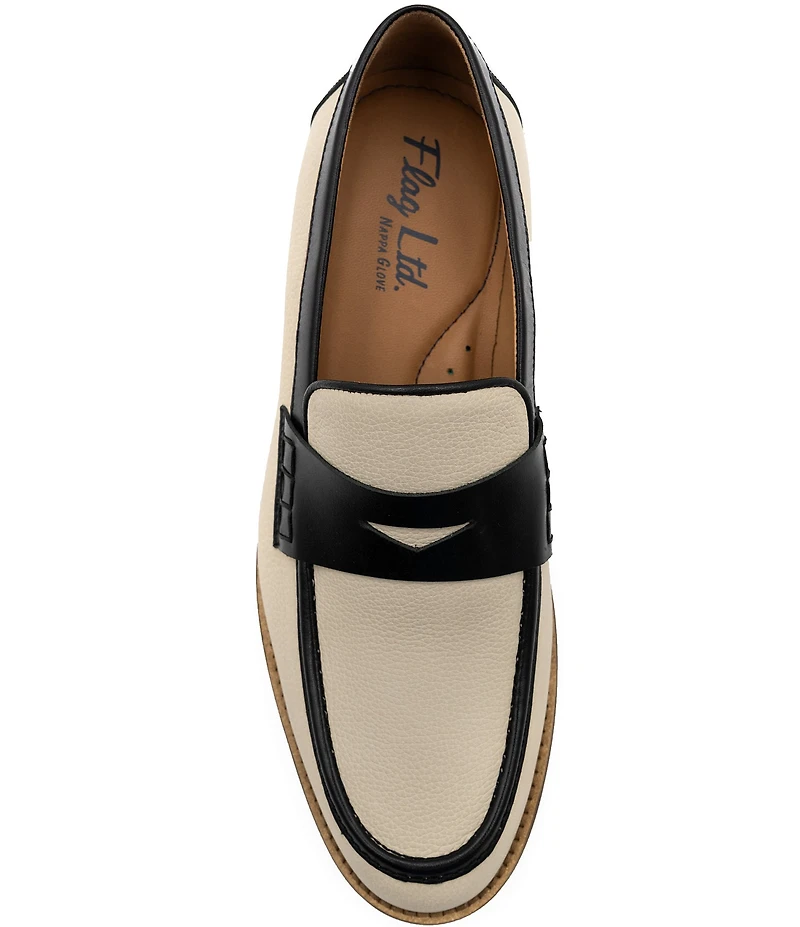Flag LTD. Men's Rowen Colorblock Leather Penny Loafers