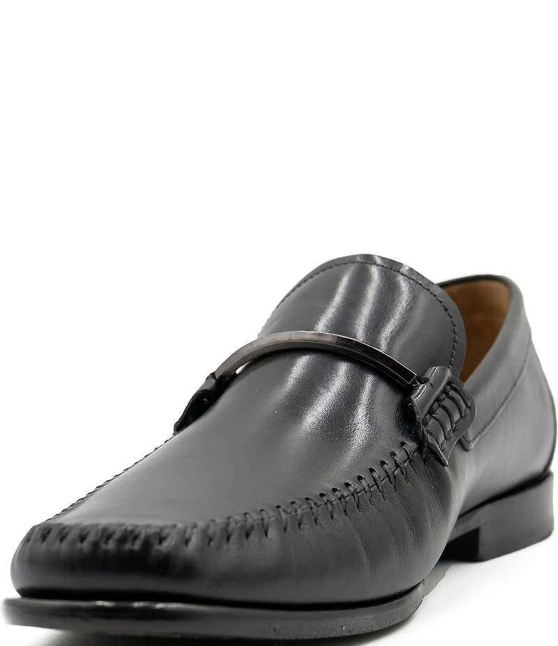 Flag LTD. Men's Vincent Leather Bar Hardware Slip On Loafers