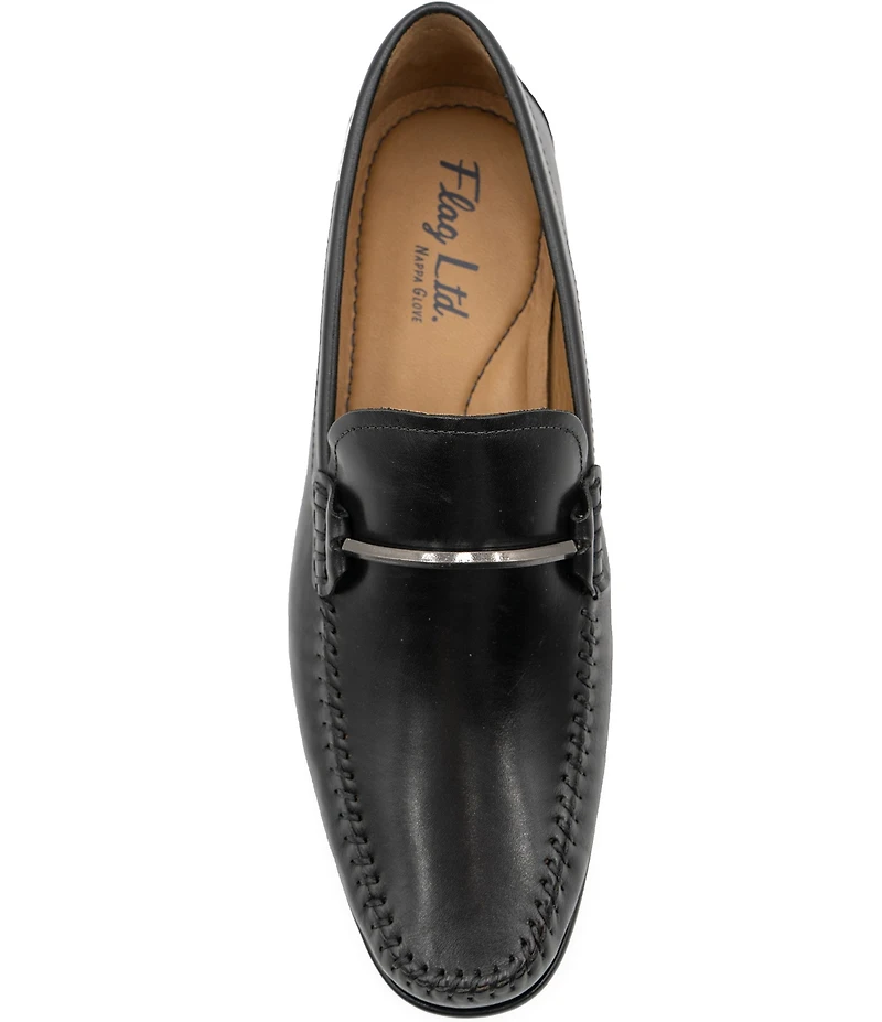 Flag LTD. Men's Vincent Leather Bar Hardware Slip On Loafers