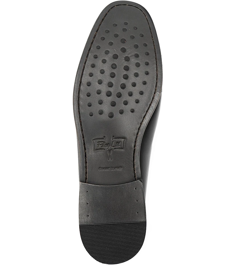 Flag LTD. Men's Vincent Leather Bar Hardware Slip On Loafers