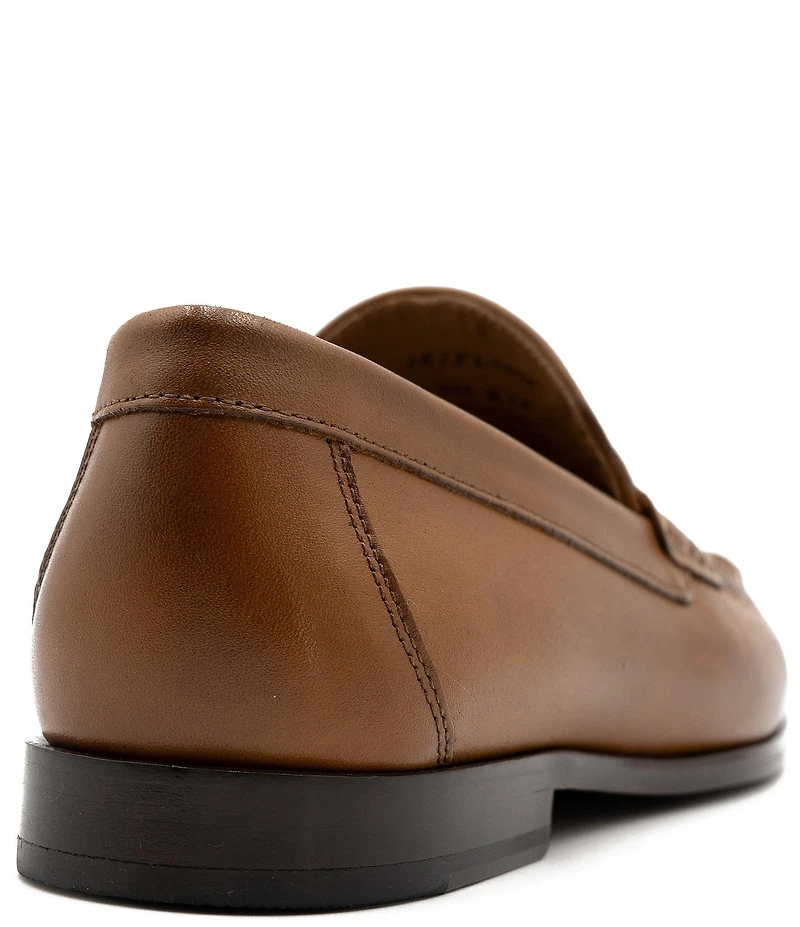 Flag LTD. Men's Vincent Linen and Leather Penny Loafers