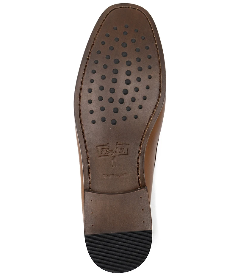 Flag LTD. Men's Vincent Linen and Leather Penny Loafers