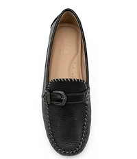 Flag LTD. Women's Morgan Leather Buckle Penny Loafers