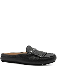 Flag LTD. Women's Morgan Leather Mule Fringe Loafers