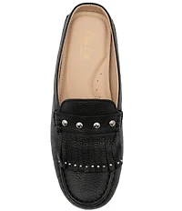 Flag LTD. Women's Morgan Leather Mule Fringe Loafers