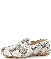Flag LTD. Women's Morgan Snake Leather Penny Loafers
