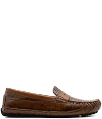 Flag LTD. Women's Morgan Croco Leather Penny Loafers