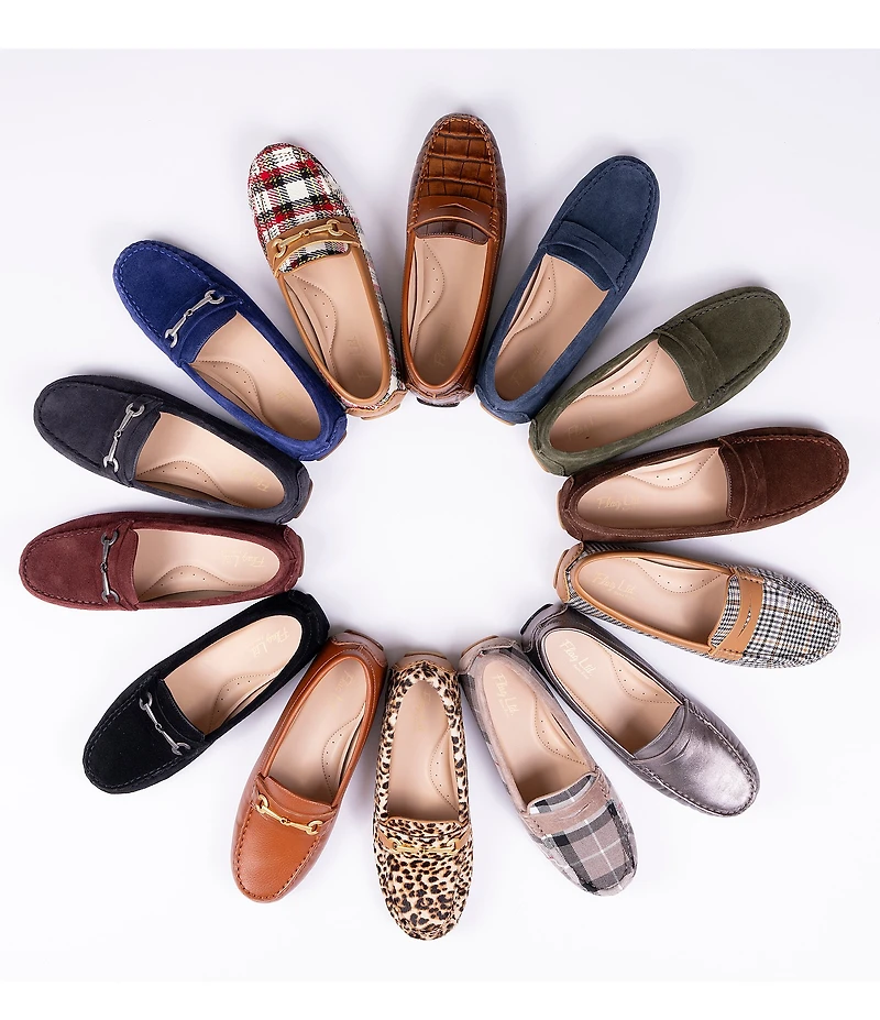 Flag LTD. Women's Morgan Croco Leather Penny Loafers