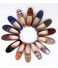 Flag LTD. Women's Morgan Croco Leather Penny Loafers