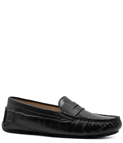 Flag LTD. Women's Morgan Croco Leather Penny Loafers