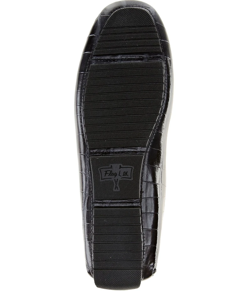 Flag LTD. Women's Morgan Croco Leather Penny Loafers