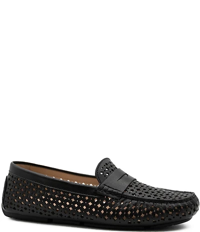 Flag LTD. Women's Morgan Leather Perforated Penny Loafers