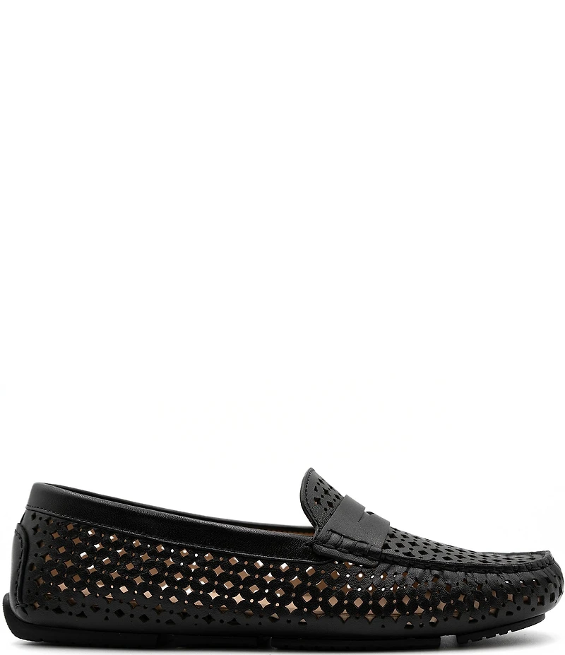 Flag LTD. Women's Morgan Leather Perforated Penny Loafers