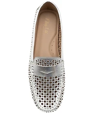 Flag LTD. Women's Morgan Leather Perforated Penny Loafers