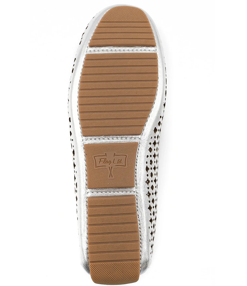 Flag LTD. Women's Morgan Leather Perforated Penny Loafers