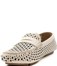 Flag LTD. Women's Morgan Leather Perforated Penny Loafers
